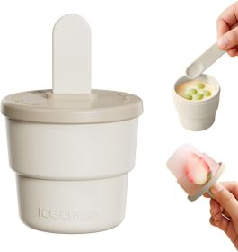 Silicone Ice Cream and/or Dessert Cups for Freezers, Refrigerators and Ovens (Color: White)