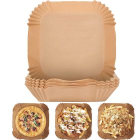 Air Fryer Disposable Parchment Paper Liners, Non-Stick Air Fryer Paper Pads, Oil Resistant Baking Paper, Air Fryer, Disposable (Option: 100pcs)