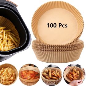 Air Fryer Disposable Paper Liner, Non-stick Disposable Liners, 200PCS Air Fryer Disposable Paper Liners, 6.3In Round Air Fryer Parchment Paper (Option: 100pcs)