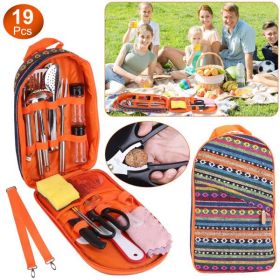 19 Piece Camping Cookware Set (Option: 19Pcs)