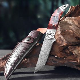 Red-handled Fu Hand Handle Meat Knife (Option: Meat knife)
