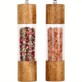 2 Pieces Of Advanced Acrylic Salt And Pepper Grinder Set (Option: 2pieces)