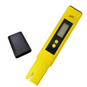 PH Meter 0.01 PH Battery Powder High Precision Water Quality EC Tester 0-14 PH Measurement Range Digital ( Also Used For Aquarium & Swimming Pool) (Color: Yellow)