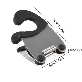1pc Bowl Clip, Stainless Steel Pot Side Clips, Anti-scalding Spoon Holder, Kitchen Bowl Clip (Color: Black)