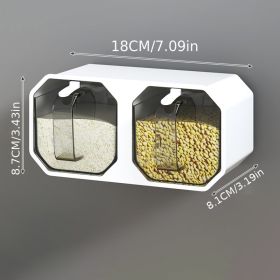 1pc Punch-free Wall-mounted Seasoning Box; Seasoning Jar; Kitchen Seasoning Storage Container; Seasoning Bottle; Spice Box Organizer (Color: White Two Grids)