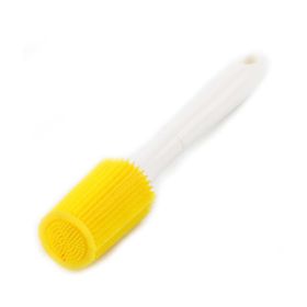 Silicone Bottle Cleaning Brush, Silica Gel Brush for Cups, Water Bottles, Thermos, Coffee Mugs, Long Handled Dishwashing Tool (Color: Black)