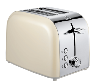Zebra Print 2 Slice Toaster, Food Grade 6 Browning Levels 1.5-Inch Ultra-Wide Slot (PS625 Zebra text: PS625 Beige)
