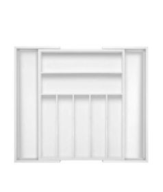 Adjustable, Expandable Kitchen Utensils Drawer Organizer (Color: White)