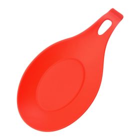 Silicone Spoon Mat, Easy To Clean with Heat Insulation (Color: Red)
