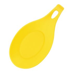 Silicone Spoon Mat, Easy To Clean with Heat Insulation (Color: Yellow)