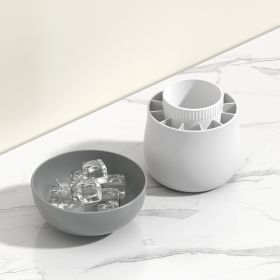 Ice Block Mold Silicone Ice Cup, Grid Box Durable, Easy to Use Bucket, Homemade Crushed Ice Maker (Color: Grey)