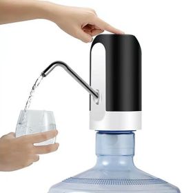 Automatic Electric Water Bottle Dispenser, Universal 2-5 Gallon (USB) (Color: Black)