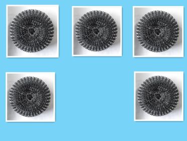 Kitchen Soap Dispensing Palm Brush Cleaner, Push-type Brush (Option: Steel ball 5pcs)