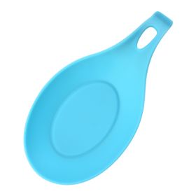 Silicone Spoon Mat, Easy To Clean with Heat Insulation (Color: Blue)