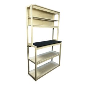 5-layer Rack For Kitchen Cabinets, Coffee Bars, Kitchen Shelves, Microwave Racks (Color: White)