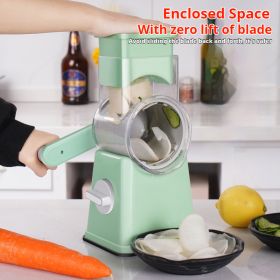 Kitchen Vegetable Slicer, Manual (Color: Green)